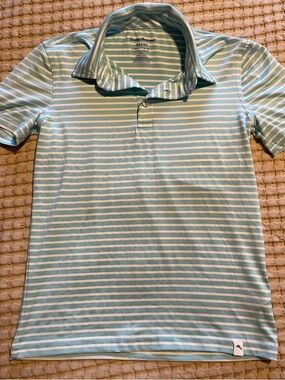 Tommy Bahama Men's Aqua Stripe Polo Shirt